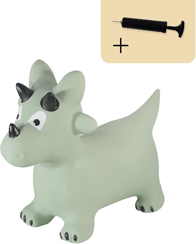 Kindsgut Bouncy Animal Hopper – Inflatable Bouncing Ride-On Toy for Kids & Toddlers Age 2+, Designed in Germany, Indoor & Outdoor, Dino