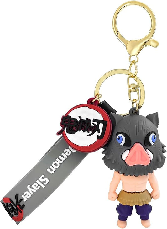 Anime Slayer Novelty Keychain, Collectable Cartoon Mini Figure, Cute Fun Keyring Jewelry Gift for Men and Women