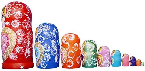 Russian Nesting Dolls for Kids Matryoshka Doll 10pcs Handmade1051