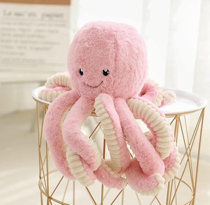 JOSON Cute Octopus Plush Toys, Soft Octopus Stuffed Animals, Girls and Boys Adult Birthday (16 Inch, Pink)