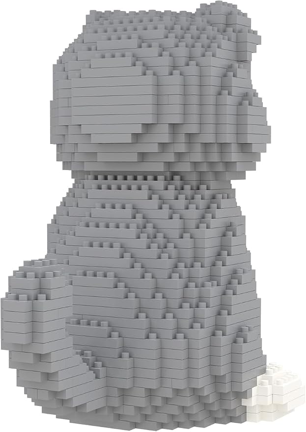 Larcele Cat Micro Building Blocks Animal Set, DIY Mini 3D Building Toy Bricks Kit,985 Pieces KLJM-05 (Scottish Fold)