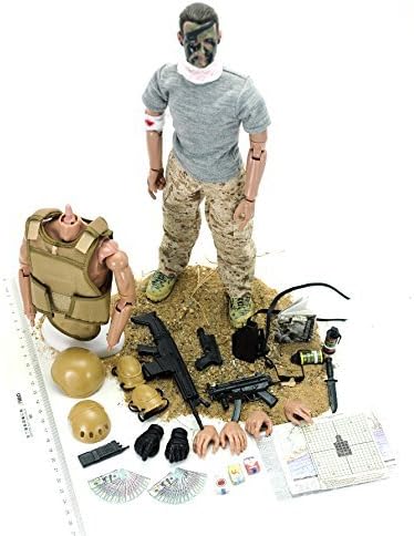 BJPEY 12" Wounded Soldier Action Figures Soldiers Toys 1:6 Scale (Wounded Soldier)