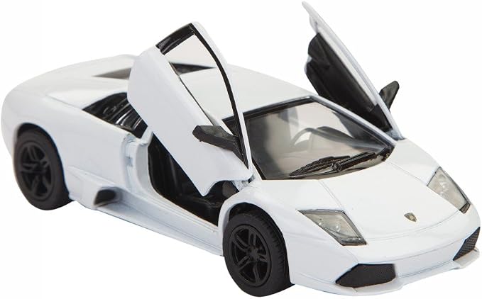 KiNSMART Lamborghini Murcielago LP640 1:36 Scale 5" Die Cast Model Super Sports Car Toy (White)