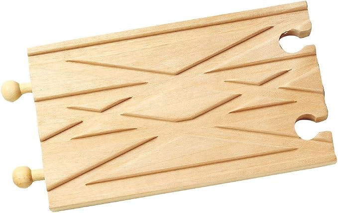Maxim Enterprise, inc. Switching and Crossing Wooden Train Track, Advanced Expansion Track Compatible with Thomas & Friends, Brio, and All Major Brand Fine Wooden Train Sets and Railway Accessories