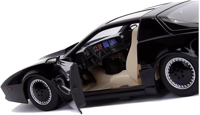 Jada Knight Rider K.I.T.T. 1982 Pontiac Firebird DIE-CAST Car with Light Up Feature, 1: 24 Scale Vehicle, Black