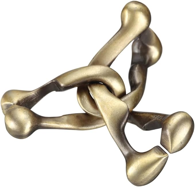 BePuzzled | Trinity Hanayama Metal Brainteaser Puzzle Mensa Rated Level 6, for Ages 12 and Up
