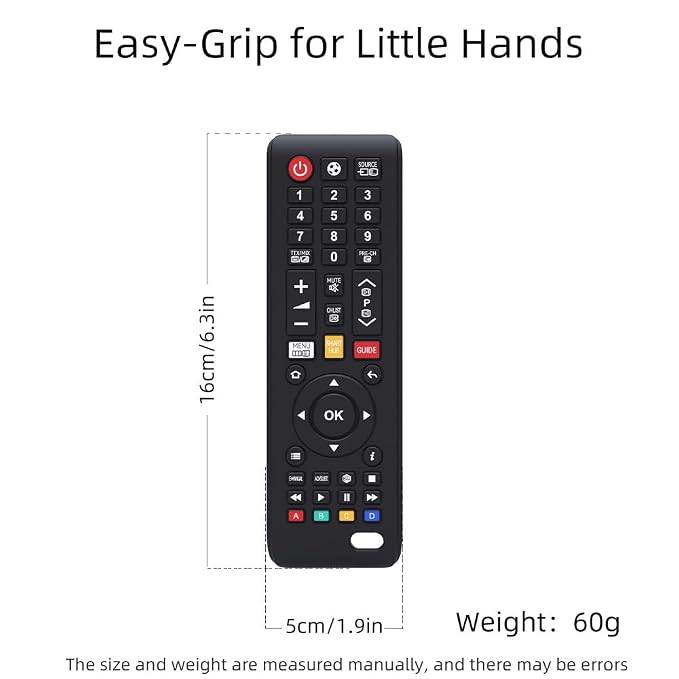 TV Remote Teether for 3-12-18 Months Babies Remote Shape Toddlers Chew Toys Baby Teething Toys Food Grade Silicone Teether for for Boys and Girls Sensory Toy