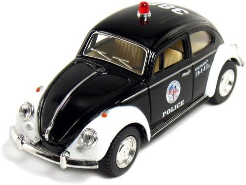 KiNSMART - 1967 Volkswagen Classic Beetle 5 Inch 1:32 Scale Die Cast Metal Model Toy (Police)