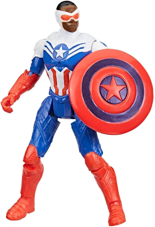 Marvel Avengers VenomVersus Epic World of Action Anti-Venom Captain America Figure & Shield Accessory, 4-Inch (10 cm) Super Hero Toys for Kids Ages 4+