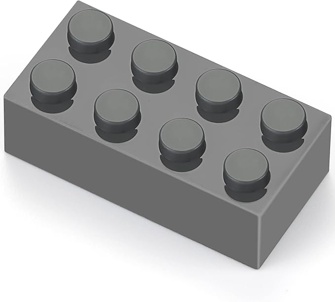 100pcs 2x4 Bricks Dark Gray Pieces Grey Classic Building Blocks Creative Play Set Toy Accessories Compatible with Major Brick Brands