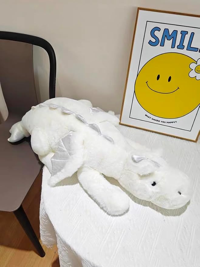 Weighted Dragon Stuffed Animal 43.3Inches 7Lbs Large Plush Weighted Stuffed Animals Toy for Kids, Pink White Green and Blue Available. Very Cute Plushie Dragon(2025 Update Version)