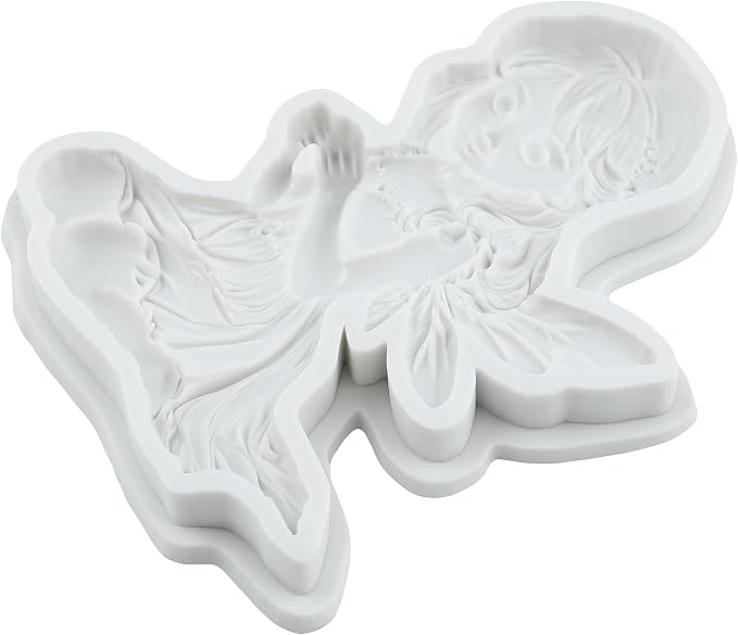 Flower Fairy Angel Silicone Molds Flower Fairy Angel Polymer Clay Mold for Jewelry Making Epoxy Resin Casting Air Dry Polymer Clay Crafts Tool