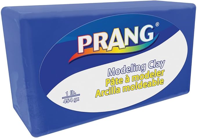Prang Modeling Clay, Blue, 1 lb. Block | Pliable, Non-Hardening, Non-Staining, Easy Clean-Up, Perfect for Preschool and Elementary Aged Children