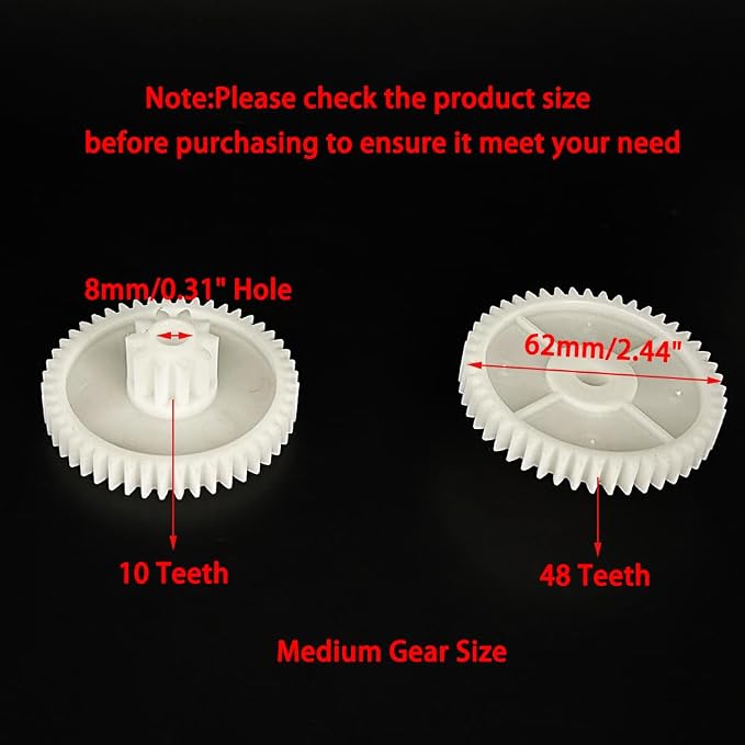 Kids Powered Ride On Car Remote Control Stroller Gear Replacement 550 Gear Set for Kids Electric Car 550 Motor Gearbox Replacement Parts (550 Gear Set)