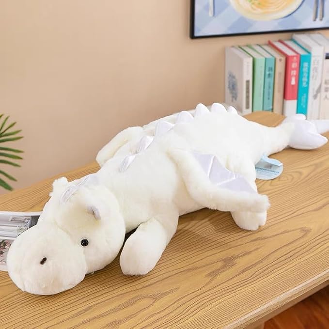Weighted Dragon Stuffed Animal 43.3Inches 7Lbs Large Plush Weighted Stuffed Animals Toy for Kids, Pink White Green and Blue Available. Very Cute Plushie Dragon(2025 Update Version)