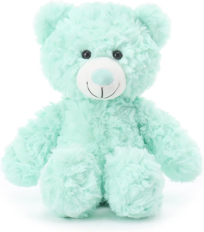 Apricot Lamb Mint Green Flower Bear Stuffed Animals for Kids, Soft Cute Plush Toys for Baby Girl and Boy, 8 Inches