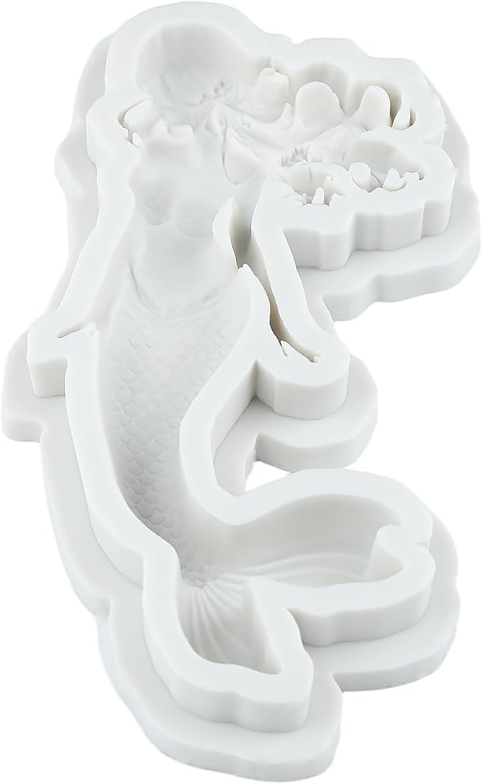 Mermaid Polymer Clay Molds Mermaid Girl Silicone Mold for Jewelry Making Epoxy Resin Casting Air Dry Polymer Clay Craft