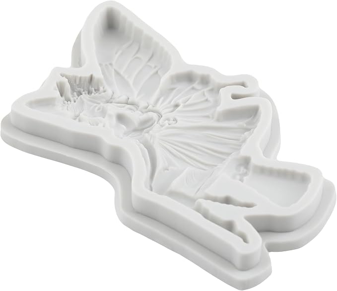Flower Fairy Polymer Clay Molds Butterfly Fairy Mushroom Silicone Mold for DIY Crafts Epoxy Resin Casting Polymer Clay Tools Craft Air Dry Jewelry Making