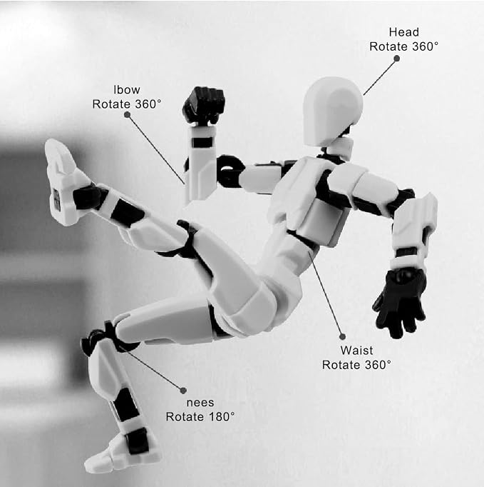 Titan 13 Action Figure Set Assembly Required, T13 3D Printed Action Figures with Weapons Accessories T 13 Lucky Robo Dummy Nova 13 Action Figures (Luminous)