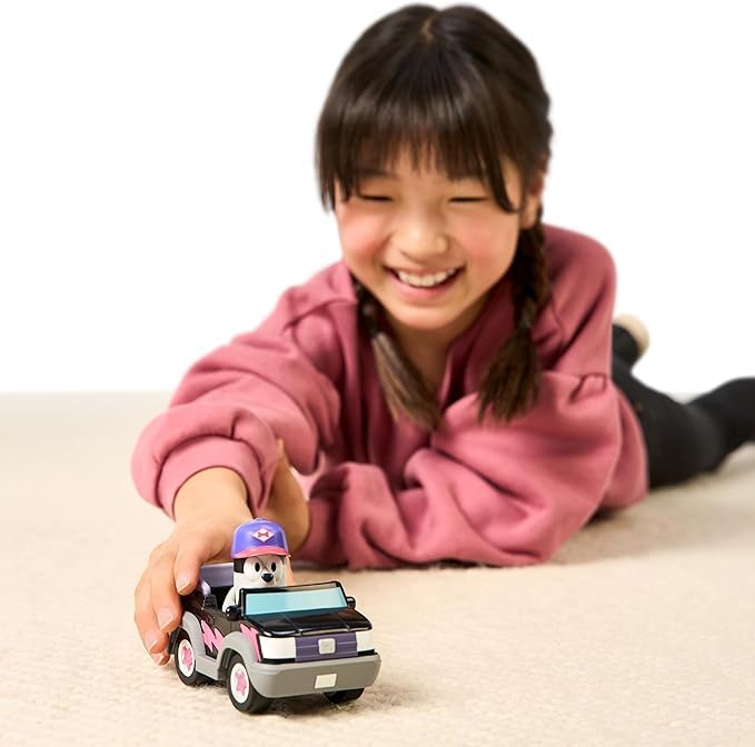Bluey Basic Pizza Girls and Muffin Toy Vehicle, Interactive, Robust Toddler Toy Car with Muffin Figurine, Toddler Cars for Ages 3+