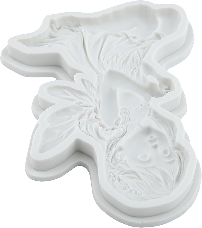 Flower Fairy Angel Silicone Molds Flower Fairy Angel Polymer Clay Mold for Jewelry Making Epoxy Resin Casting Air Dry Polymer Clay Crafts Tool