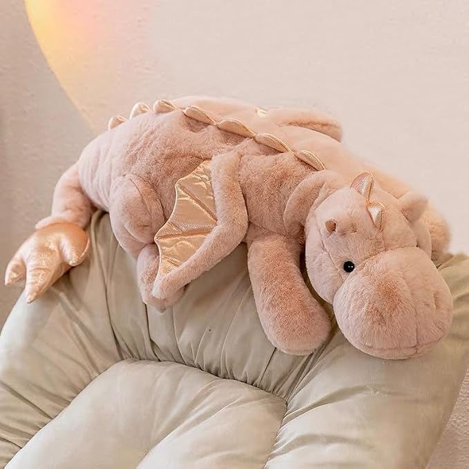 Weighted Dragon Stuffed Animal 43.3" 6.1Lbs, Large Pink Weighted Plush Dragon Toy for Kids and Adults(2025 Weighted Version)