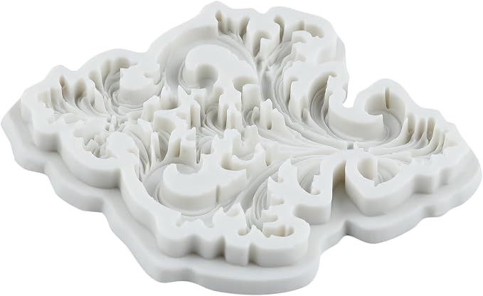 Baroque Silicone Mold Curlicues Scroll Lace Polymer Clay Mold Vintage Relief Flower Lace Filigree Molds for DIY Crafts Epoxy Resin Casting Air Dry Polymer Clay Plaster Jewelry Making