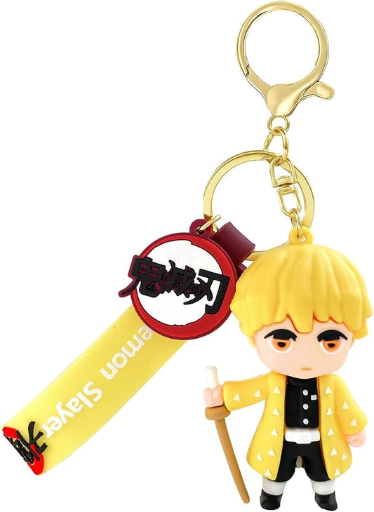 Anime Slayer Novelty Keychain, Collectable Cartoon Mini Figure, Cute Fun Keyring Jewelry Gift for Men and Women