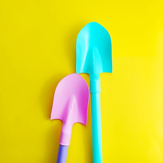 IOKUKI Long Shovels Sand Toys Set with Mesh Bag Including Dump Truck, Beach Buckets, Shovels, Rakes, Molds, Outdoor Beach Toy Tool Kit for Kids, Toddlers, Boys 1and Girls (15 PCS) Age 3+