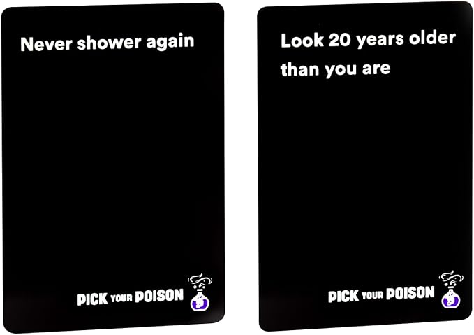 Pick Your Poison Family Edition – Funny “Would You Rather” Party Game for Kids, Teens & Adults | Hilarious Family Card Game for Game Night, Sleepovers & Parties | Great Gift for Families and Friends
