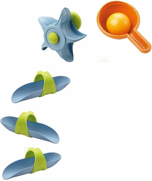 HABA Bathtub Ball Track - 6 Piece Play Set - Fosters Experimentation & Creativity for Ages 3 and Up