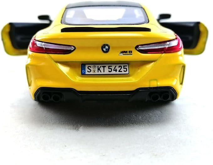 KiNSMART BMW M8 Competition 1:36 Scale 5" Die Cast Metal Model Toy Super Car w/Pullback Action (Yellow)