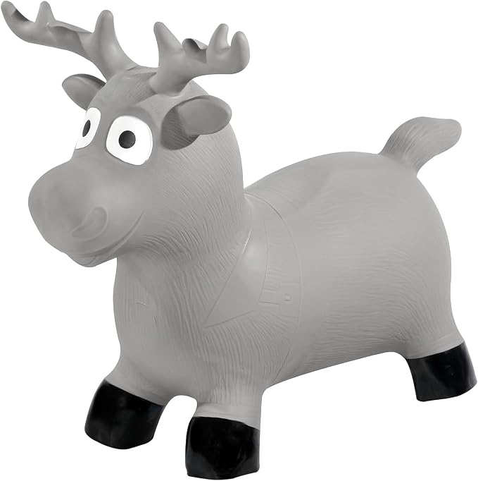 Kindsgut Bouncy Animal Hopper – Inflatable Bouncing Ride-On Toy for Kids & Toddlers Age 2+, Designed in Germany, Indoor & Outdoor, Moose