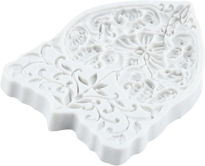 Butterfly Flower Resin Silicone Mold Baroque Butterfly Heart Lace Polymer Clay Molds for DIY Crafts Epoxy Resin Casting Air Dry Polymer Clay Plaster Jewelry Making