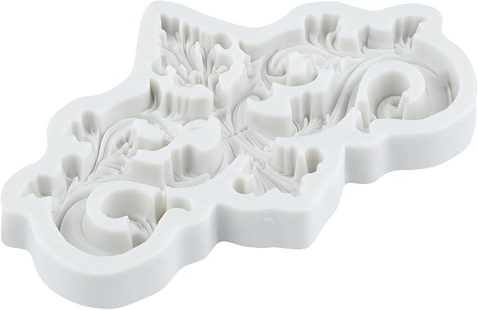 Baroque Curlicues Scroll Lace Silicone Mold Vintage Relief Flower Lace Filigree Polymer Clay Molds for DIY Crafts Epoxy Resin Casting Air Dry Polymer Clay Plaster Jewelry Making