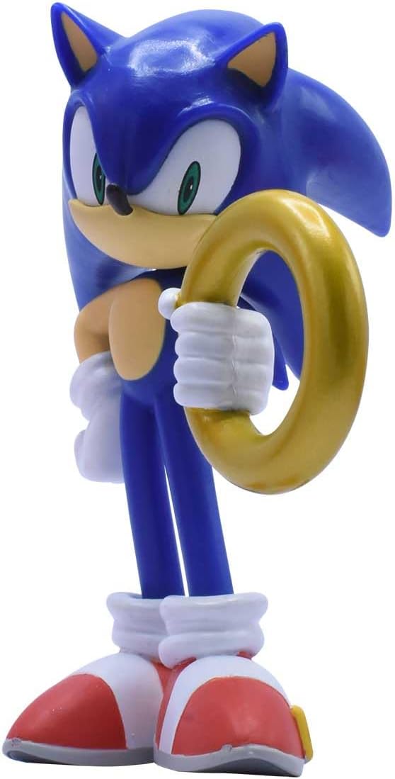 Just Toys – Sonic the Hedgehog Action Figure, 4" Buildable Poseable | Officially Licensed Sonic figure with interchangeable arms & accessories — 4 inch articulated, poseable collectible