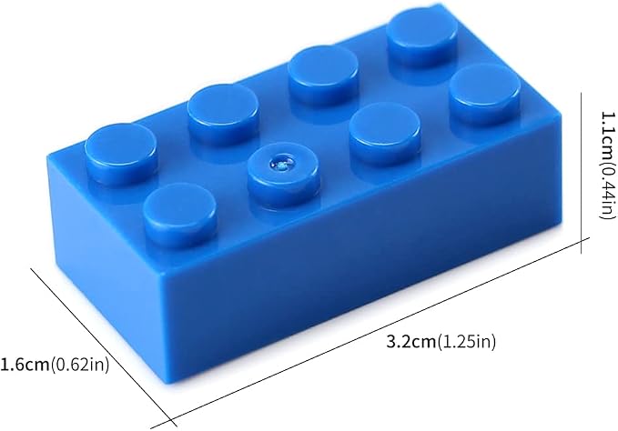 Basic Parts 320 Pieces 2x4 Blue Bricks Building Creative Play Blocks Set Toy for Kids Classic Combine with Major Brick Brands (Blue)