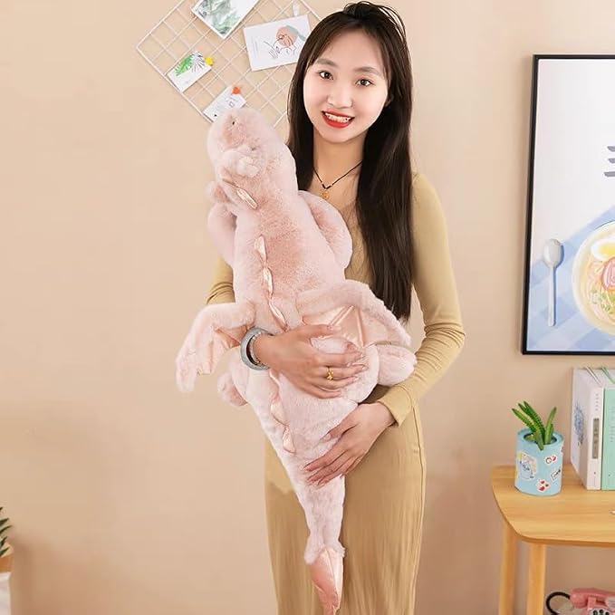 Weighted Dragon Stuffed Animal 43.3" 6.1Lbs, Large Pink Weighted Plush Dragon Toy for Kids and Adults(2025 Weighted Version)