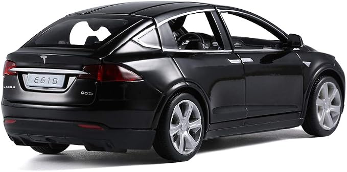 1/32 Model x Metal Die Casting Toy Car for 3 to 12 Year Old Boy Pull Back Car Toy with Sound and Lights (Black)