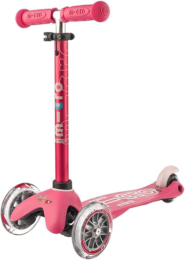 Micro Kickboard | Mini 3-in-1 Deluxe Toddler Scooter for Ages 1–5 | Ride-On with Removable Parent Push Bar | 3 Wheel Lean-to-Steer Design | Adjustable T Bar | Smooth Ride PU Wheels | Swiss Design