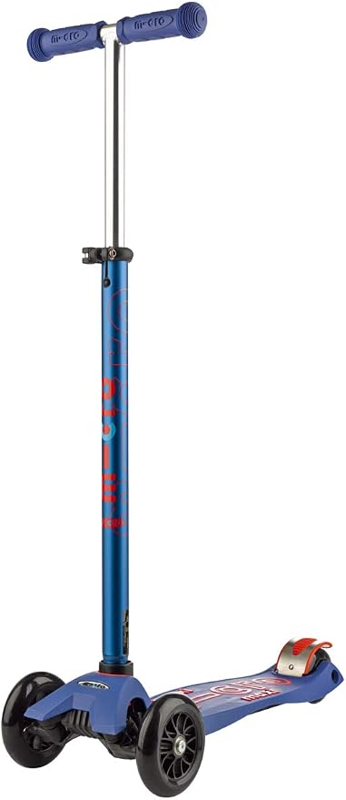 Micro Kickboard | Maxi Scooter for Ages 5-12 | Children up to 110 lbs | 3 Wheel Lean-to-Steer Design | Adjustable T Bar | Smooth Ride PU Wheels | Swiss Design