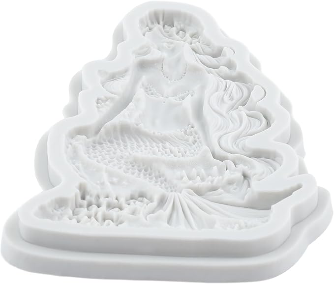 Mermaid Polymer Clay Mold Mermaid Girl Silicone Molds for DIY Crafts Epoxy Resin Casting Polymer Clay Tools Craft Air Dry Jewelry Making
