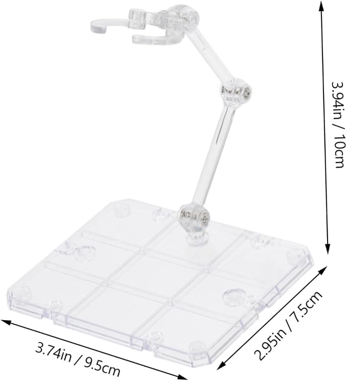 POPETPOP Action Figure Stand with Effect Parts Clear Toy Doll Holder Base for 1/144 Anime Model Display SHF Compatible Assembly Rack