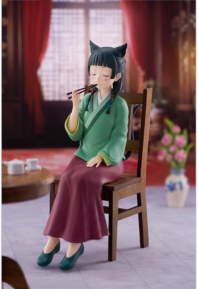 Maomao Figure Eating Pose Anime Figurine 7.48" Hanfu Maomao Action Figure Statue Desktop Decoration Collectibles Gift for Fans