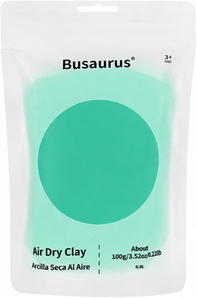 100g Bluegreen Air Dry Foam Clay, DIY Magic Model Clay for Kids, Colorful Soft Clays for School Supply, Slime, Art Projects, Cosplay - Gifts for Boys & Girls and Adult - Turquoise Color