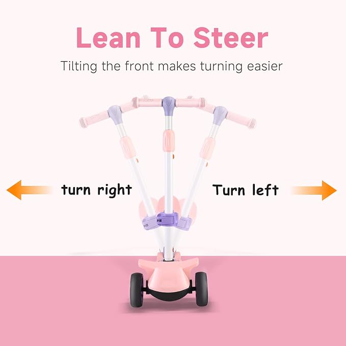 2 in 1 Kick Scooter with Removable Seat, 3 LED Wheels Kick Scooter for Kids, 4 Adjustable Height & Foldable Design Toddler Scooters Sit or Stand Ride for Boys & Girls 2-10 Years Old