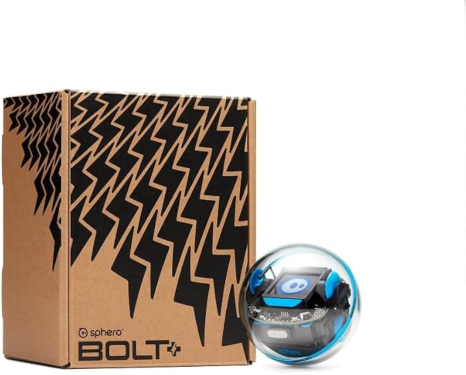 Sphero Bolt+ Coding Robot | Program with Draw, Blocks, Python & JavaScript, Animated LCD Screen, Ages 8+, Durable, Qi Charging, Waterproof