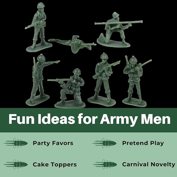 U. S. Toy DELUXE BAG OF CLASSIC TOY GREEN ARMY SOLDIERS - 36 Pc. (USTVL47)