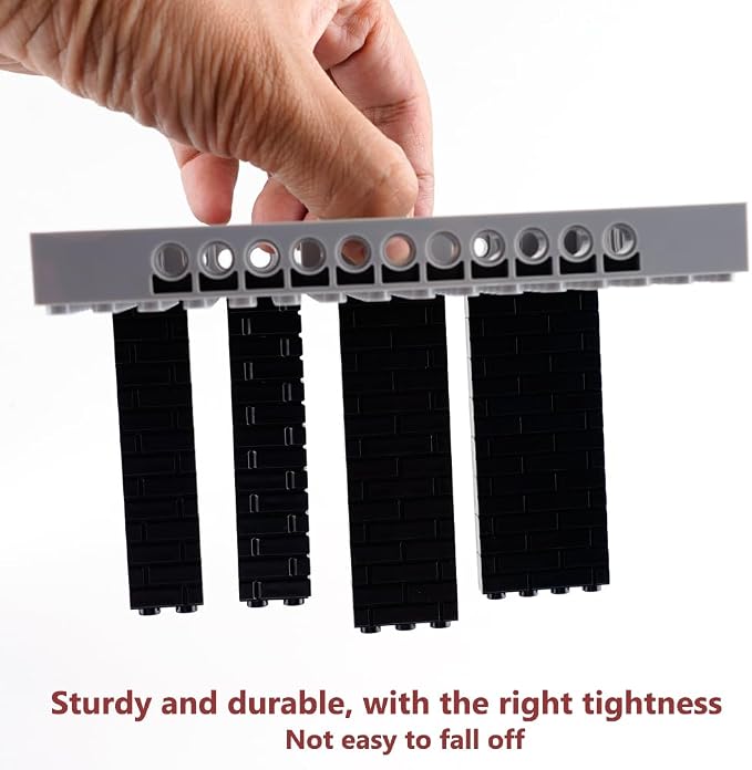 Masonry Bricks House Wall Accessories: 340PCS Classic Masonry Profile Block Parts and Pieces Creative Construction Bulk, MOC Castle Pieces (Black)