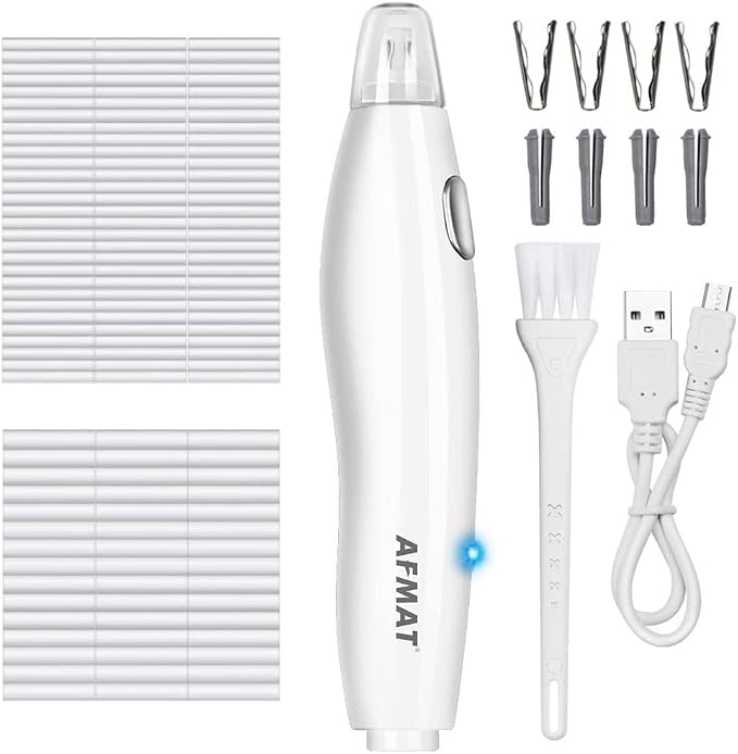 AFMAT Electric Eraser for Artists, 140 Eraser Refills, Rechargeable Electric Erasers for Drawing, Artist Erasers for Drafting, Painting, Sketching, Architectural Plans, Detailer Tool EE03(White)
